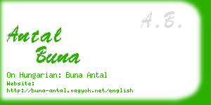 antal buna business card